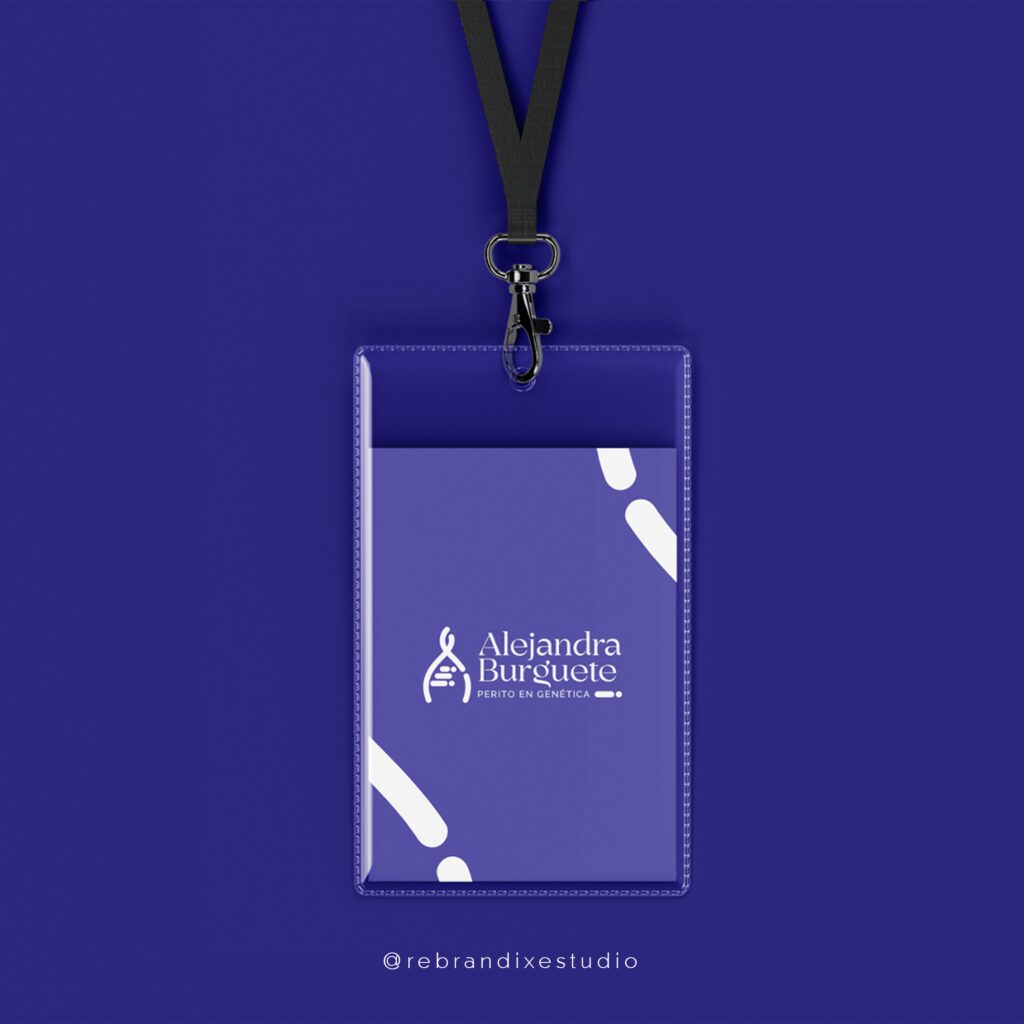 Diseño de papeleria corporativa de perito en genética.