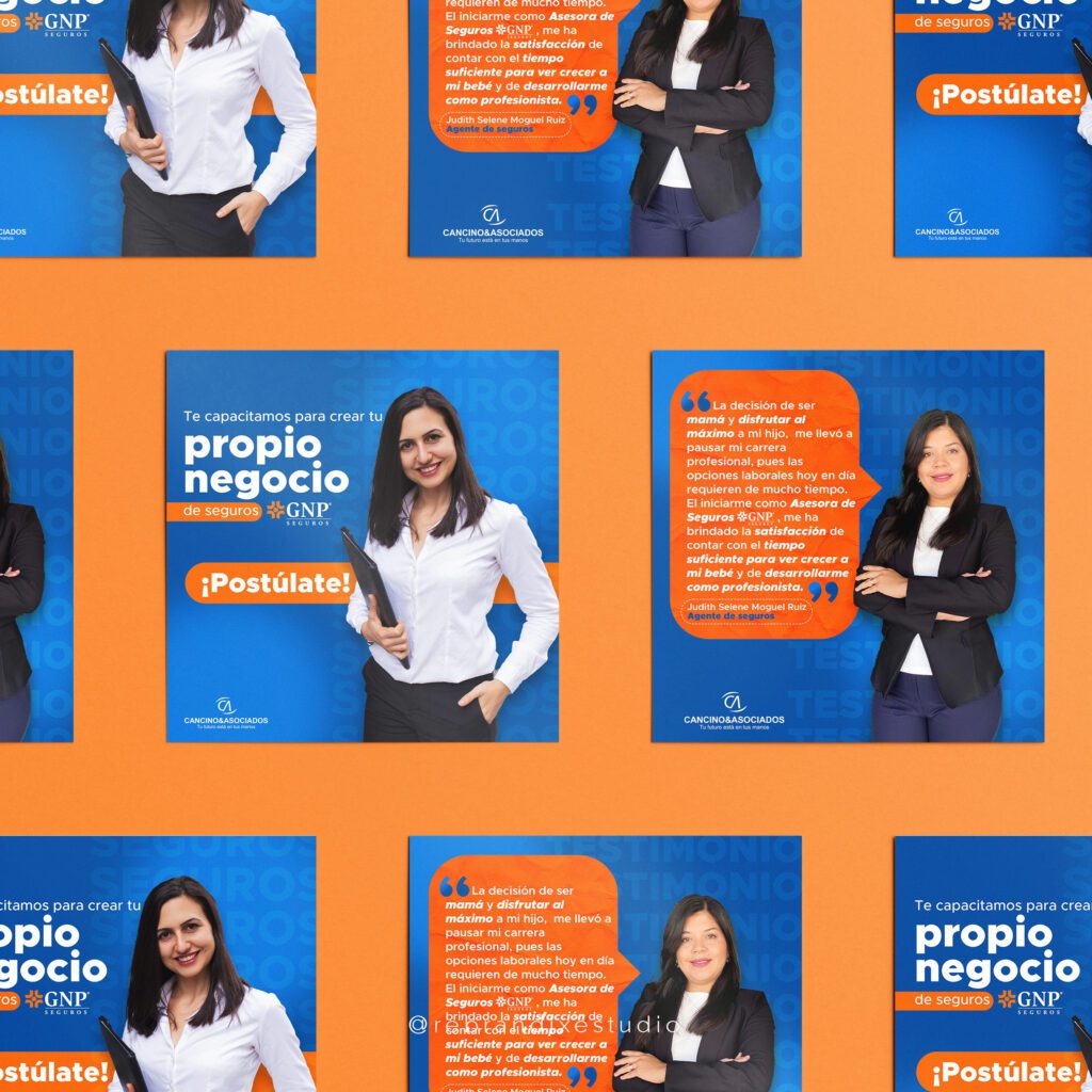 Diseño publicitario agencia de seguro