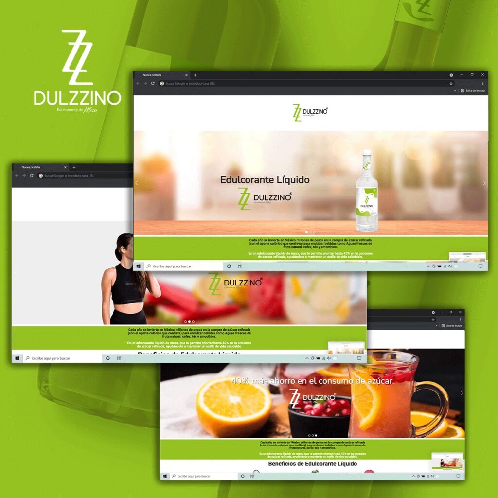 Diseño de sitio web de edulcorante liquido