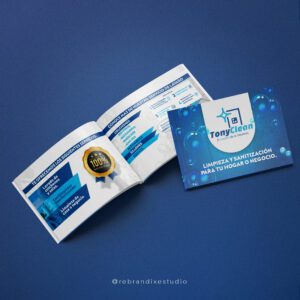 diseño de un brochure Tony Clean